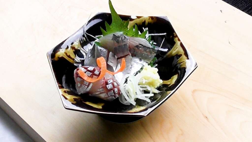 鯵刺身 板前の一生