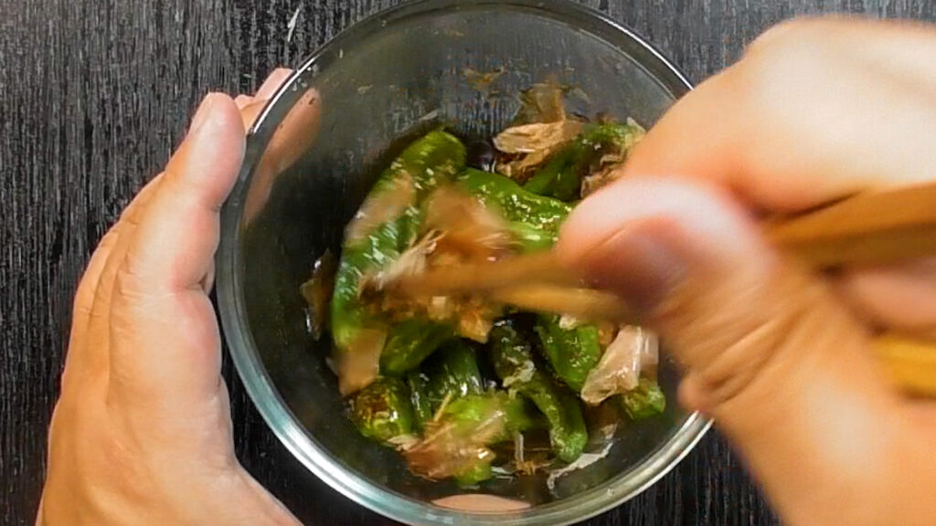 しし唐の醤油漬け