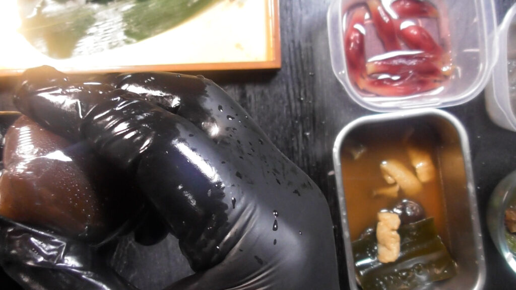 椎茸に握る